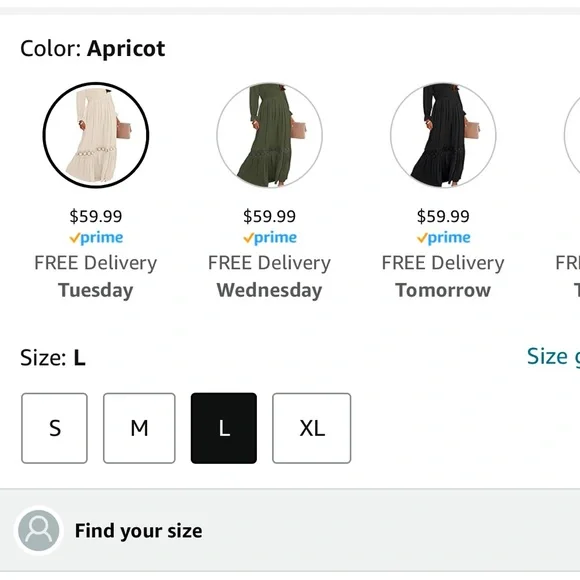 ZESICA Women's Long Sleeve Square Neck Smocked High Waist Flowy Maxi Dress - Picture 5 of 9